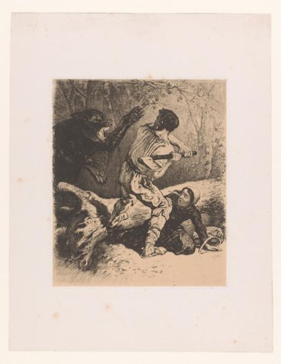 Woodcutter Attacked by a Bear