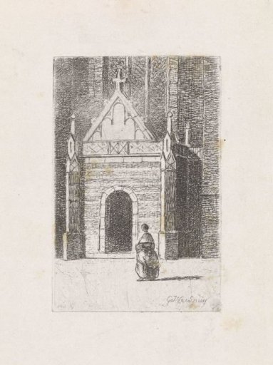 Woman at a Church Portal