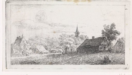 House on a Field near a Village