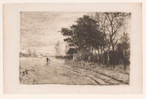View of a country road with houses along it