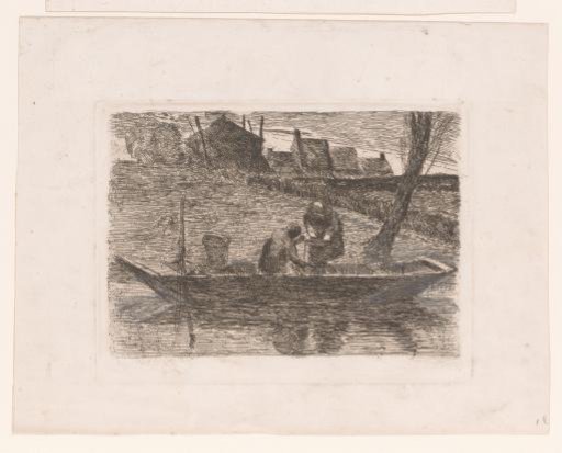 Two figures on a boat