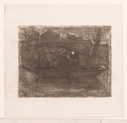 Two figures on a boat