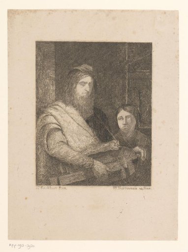 Old musician accompanied by a young woman