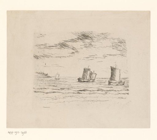 Three Sailing Boats on Calm Water