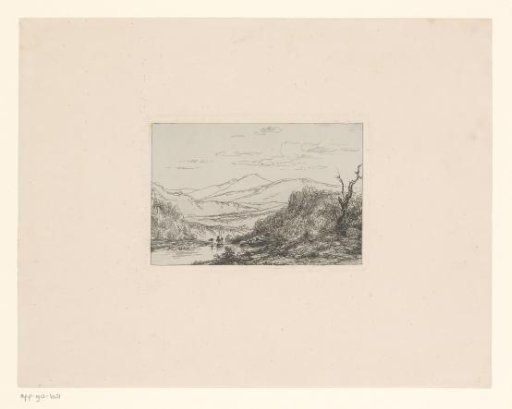 Mountain landscape with a ford