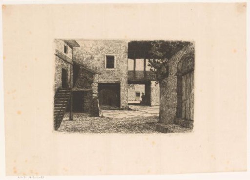 Courtyard with a staircase