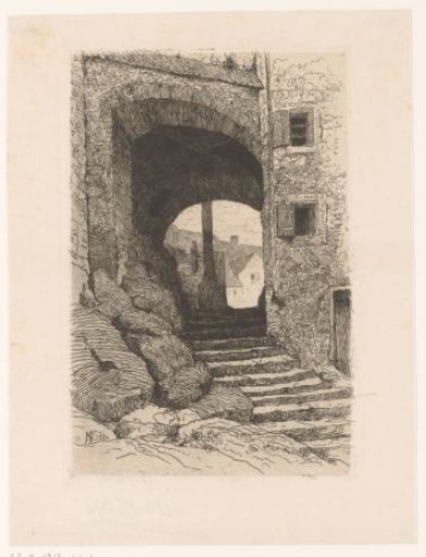 Staircase in the rocks at Sigmaringen Castle