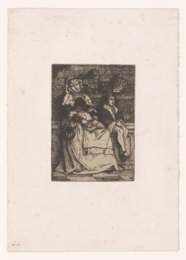 Five Figures Seated on Church Benches