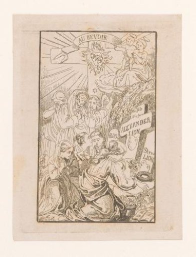 Prayer card for Alexandre Louis and Aloïs Stanislas Lion