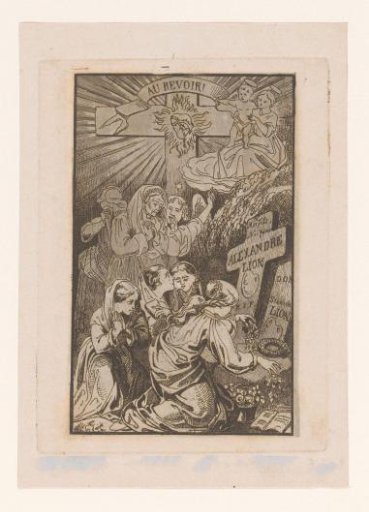 Prayer card for Alexandre Louis and Aloïs Stanislas Lion