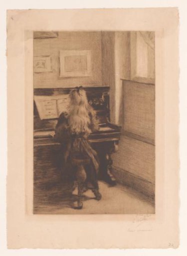 Girl behind the piano