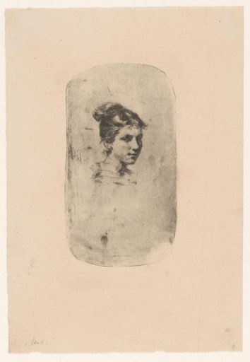 Unknown young woman seated on a chair
