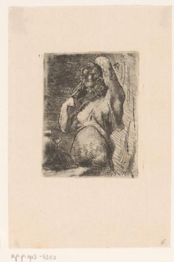Woman Doing Her Hair
