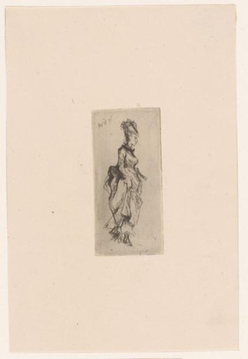 Woman Lifting the Hem of Her Dress