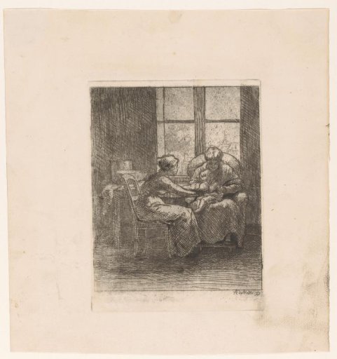 Interior with Family Scene