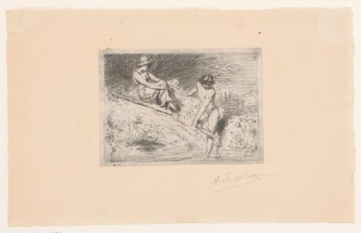 Two Bathing Women on the Shore