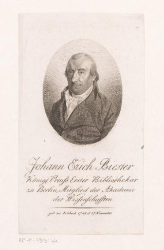 Portrait of Johann Erich Biester