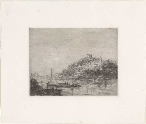 View of the Sint-Pietersberg with the remains of castle Lichtenberg and monastery Slavante