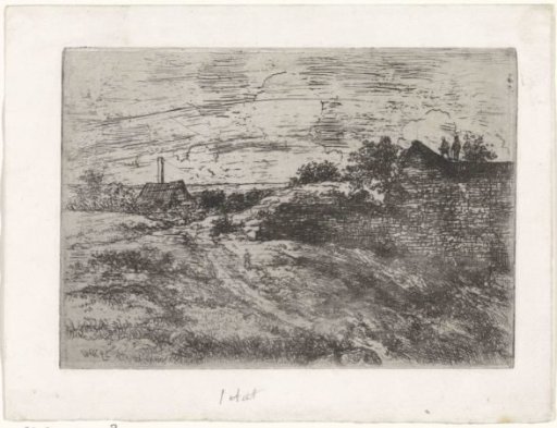 Landscape with a few houses