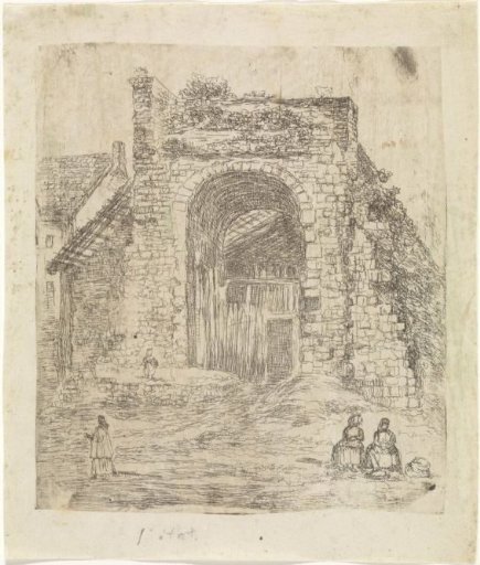 Ruin of an old city gate in Wyck, Maastricht