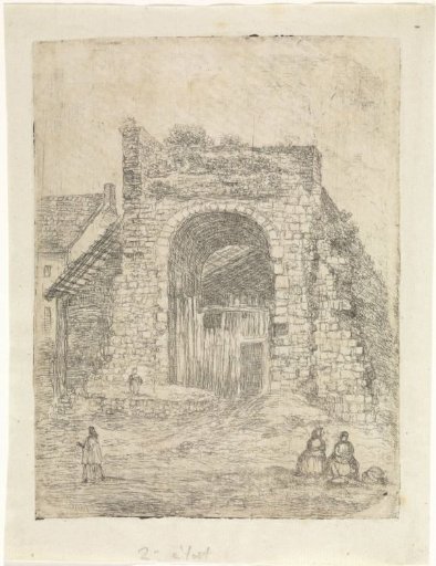 Ruin of an old city gate in Wyck, Maastricht