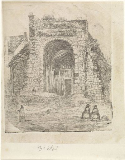 Ruin of an old city gate in Wyck, Maastricht
