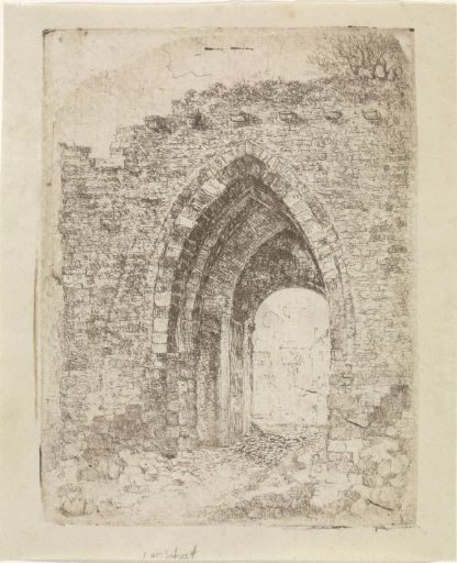 Ruin with a pointed archway