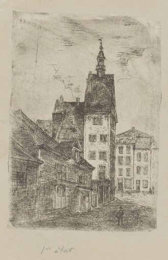 Dinghuis viewed from the Jodenstraat in Maastricht
