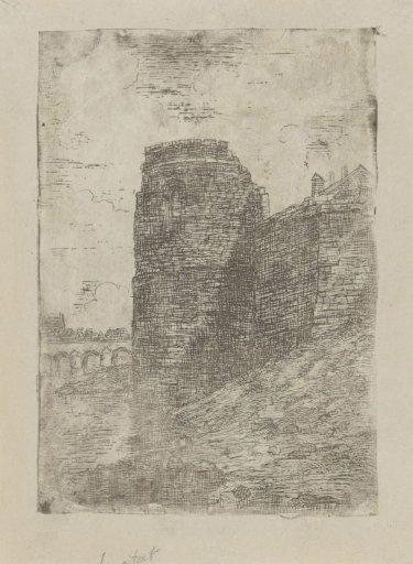 Maaspunt Tower in the city wall of Maastricht