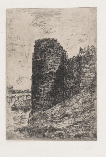 Maaspunt Tower in the city wall of Maastricht