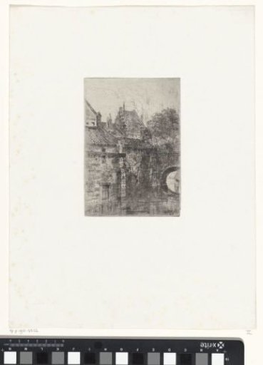 Houses on a bridge over the Jeker, Maastricht