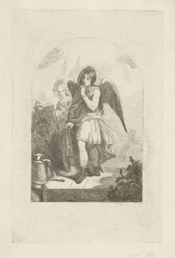 Allegorical representation of two angels