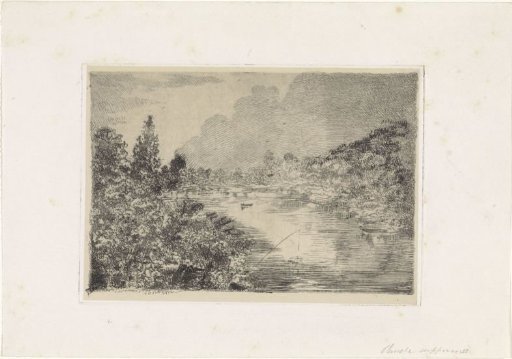 River between wooded banks