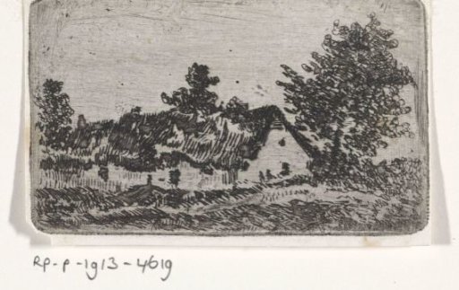 Thatched house in a landscape