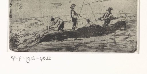 Boat with three fishermen