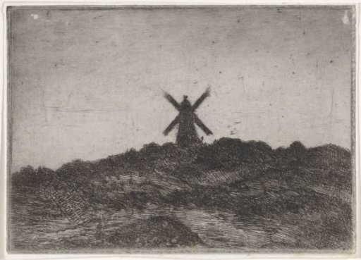 Mill in a dune landscape