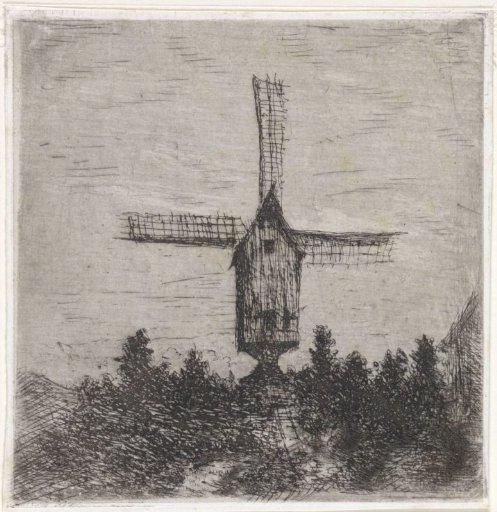 Windmill with three visible sails