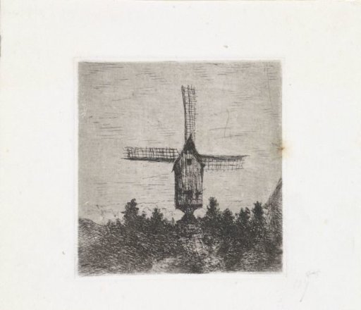 Windmill with three visible sails