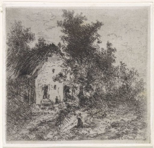 Farmhouse under trees