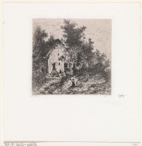 Farmhouse under trees