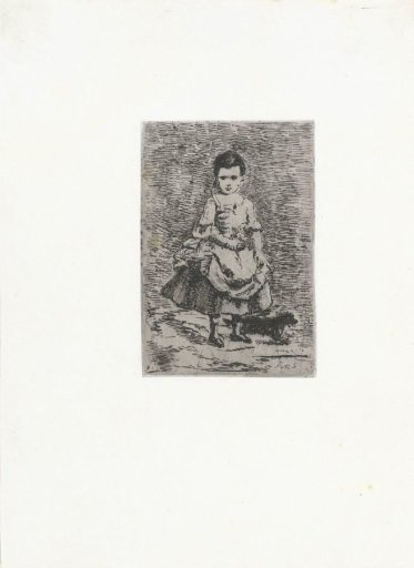 Young girl with dog
