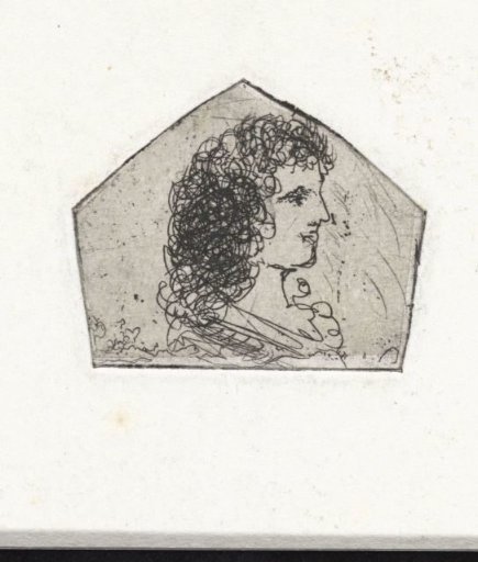 Bust of a girl, in profile