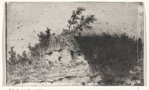 Hut with a thatched roof