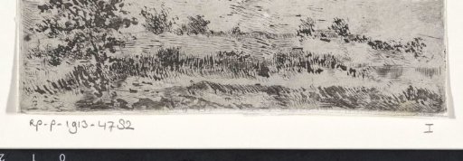 Landscape with a tree on the left