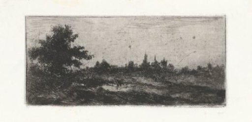 Landscape with church towers in the distance