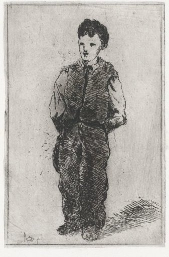 Young man in overalls
