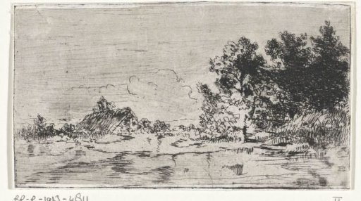 Thatched hut by the water