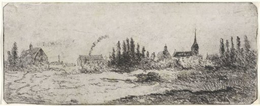 Landscape with a village view