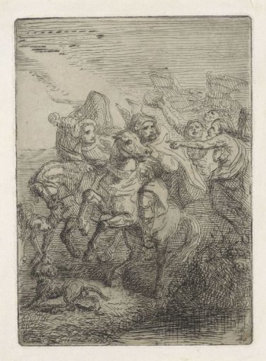Macbeth and Banquo meet the three witches