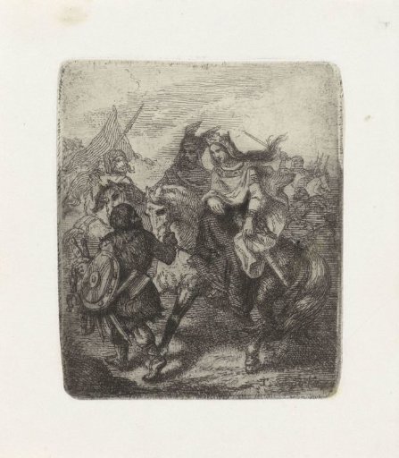 Princess surrounded by soldiers